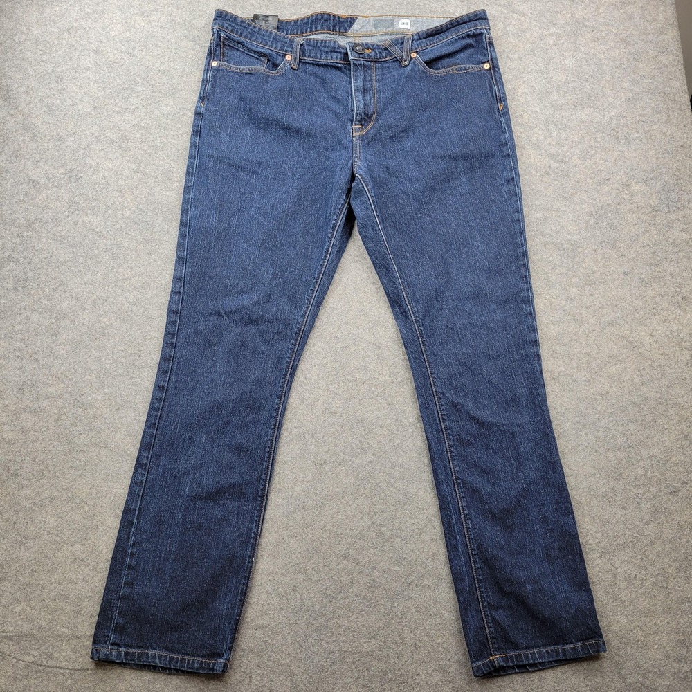 Volcom Jeans Mens 38x30 Medium Wash Blue Regular Straight Stretch Denim Pants
